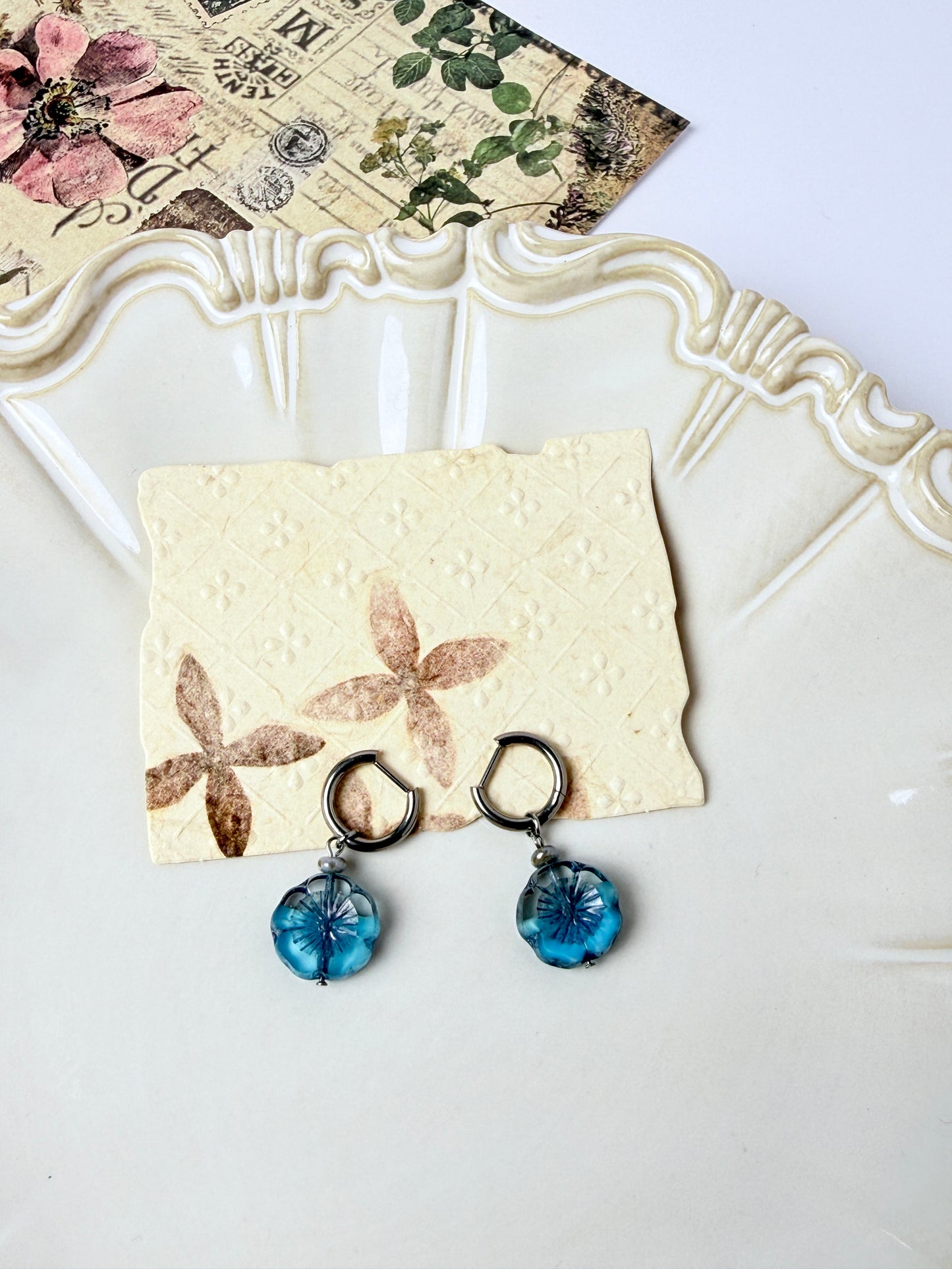 The Garden Versatility Set - Interchangeable Glass Charms with Tarnish-Free Hoops