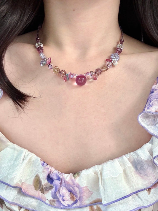 The Wisteria Reverie — Czech Glass Beaded Necklace