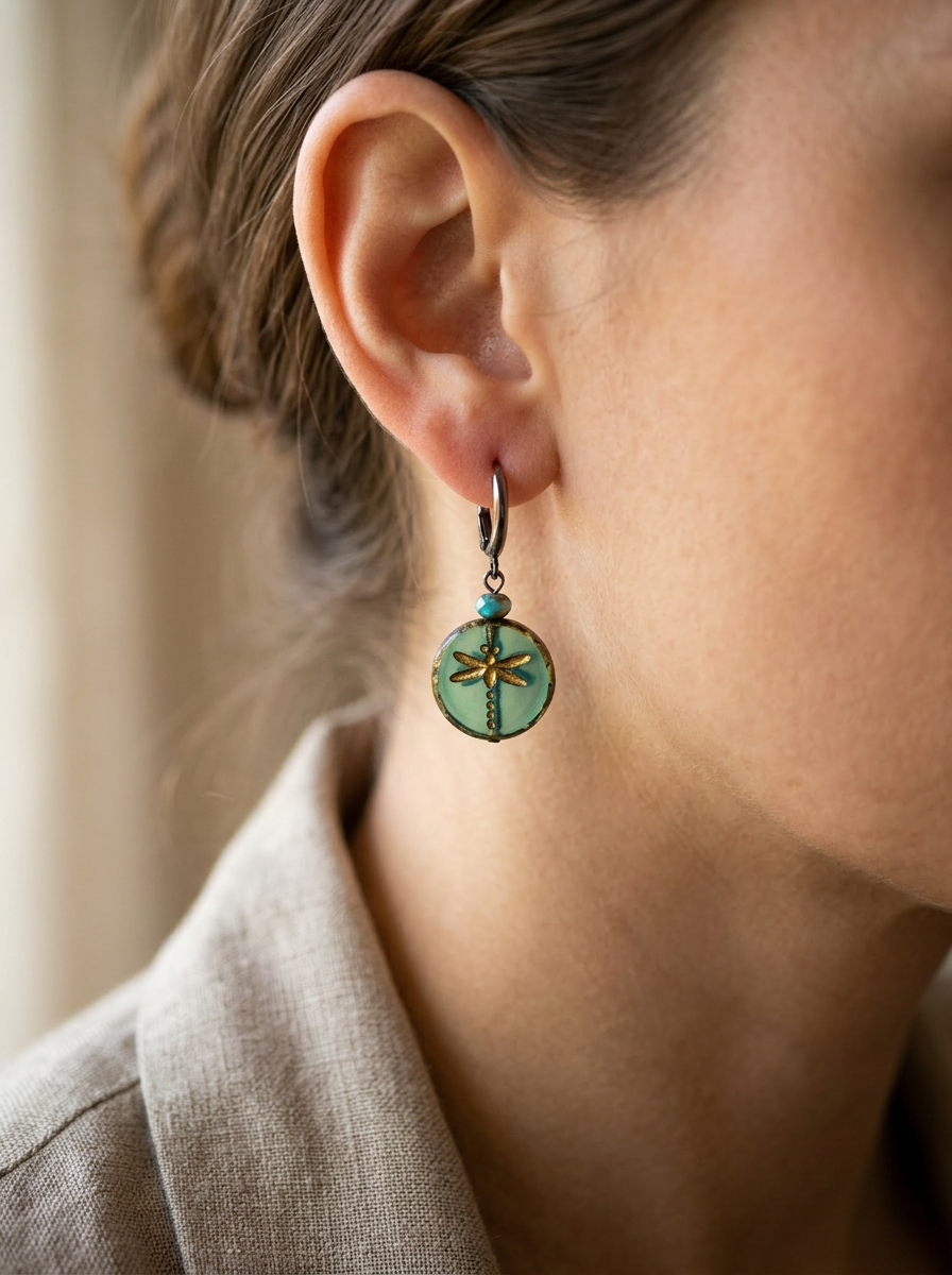 The Garden Versatility Set - Interchangeable Glass Charms with Tarnish-Free Hoops