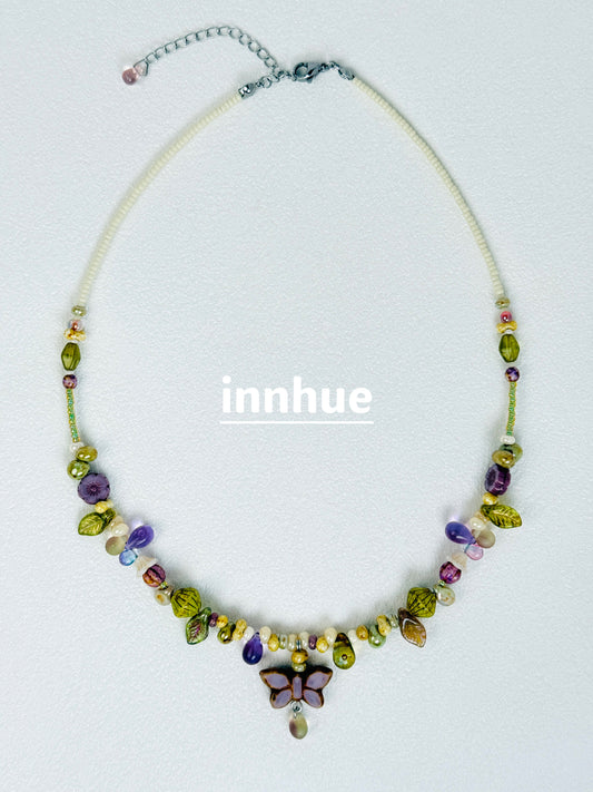 The Afternoon That Stayed — Butterfly Beaded Necklace