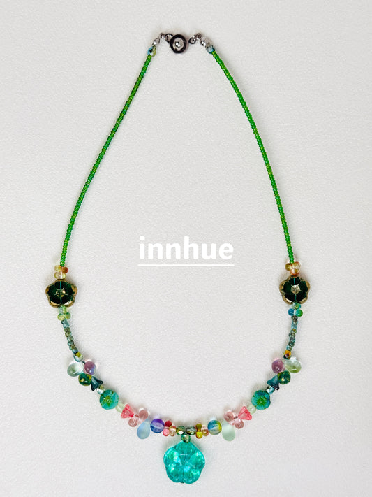 The Garden Woke Up Early — Floral Beaded Necklace