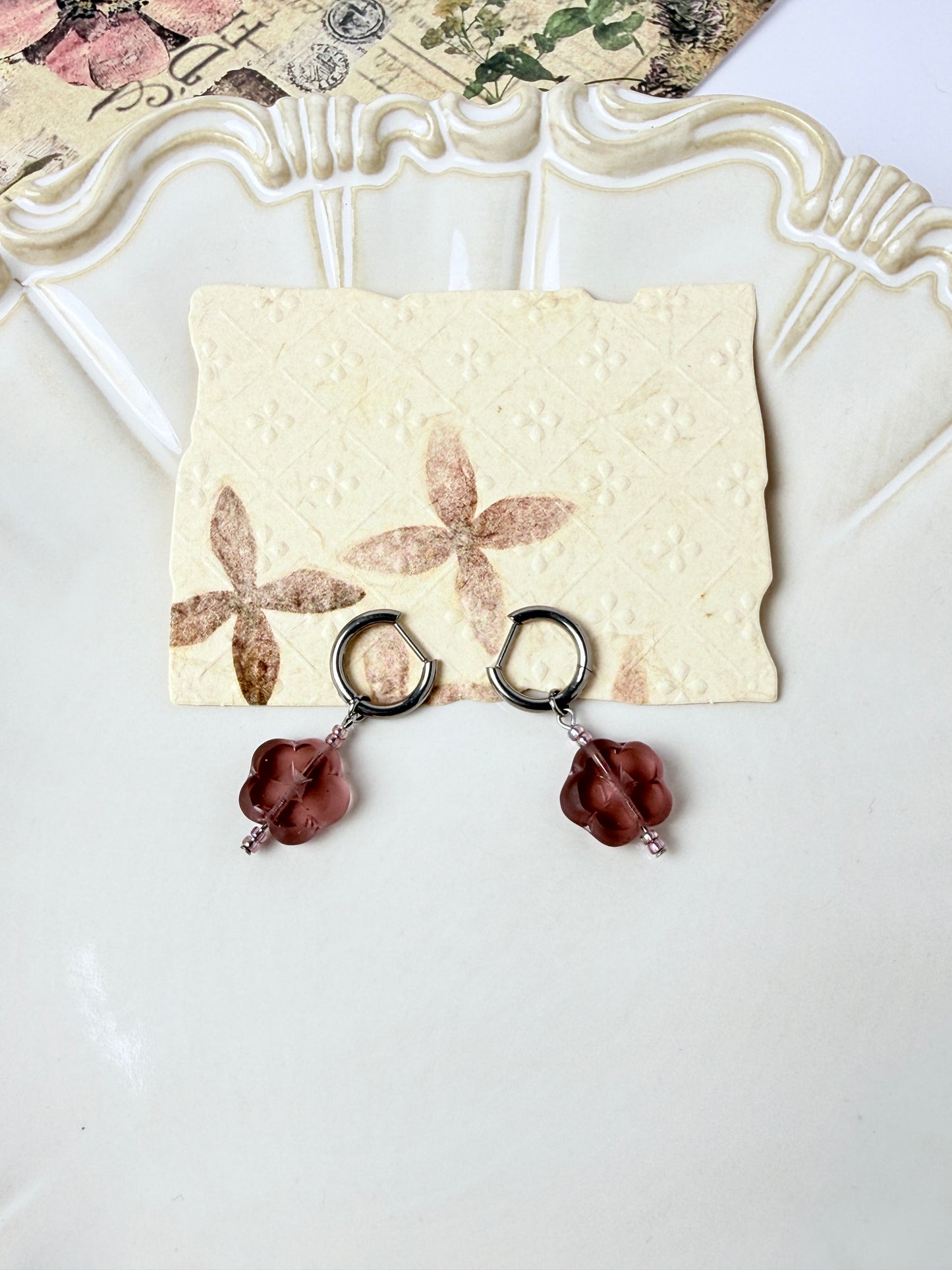 The Garden Versatility Set - Interchangeable Glass Charms with Tarnish-Free Hoops